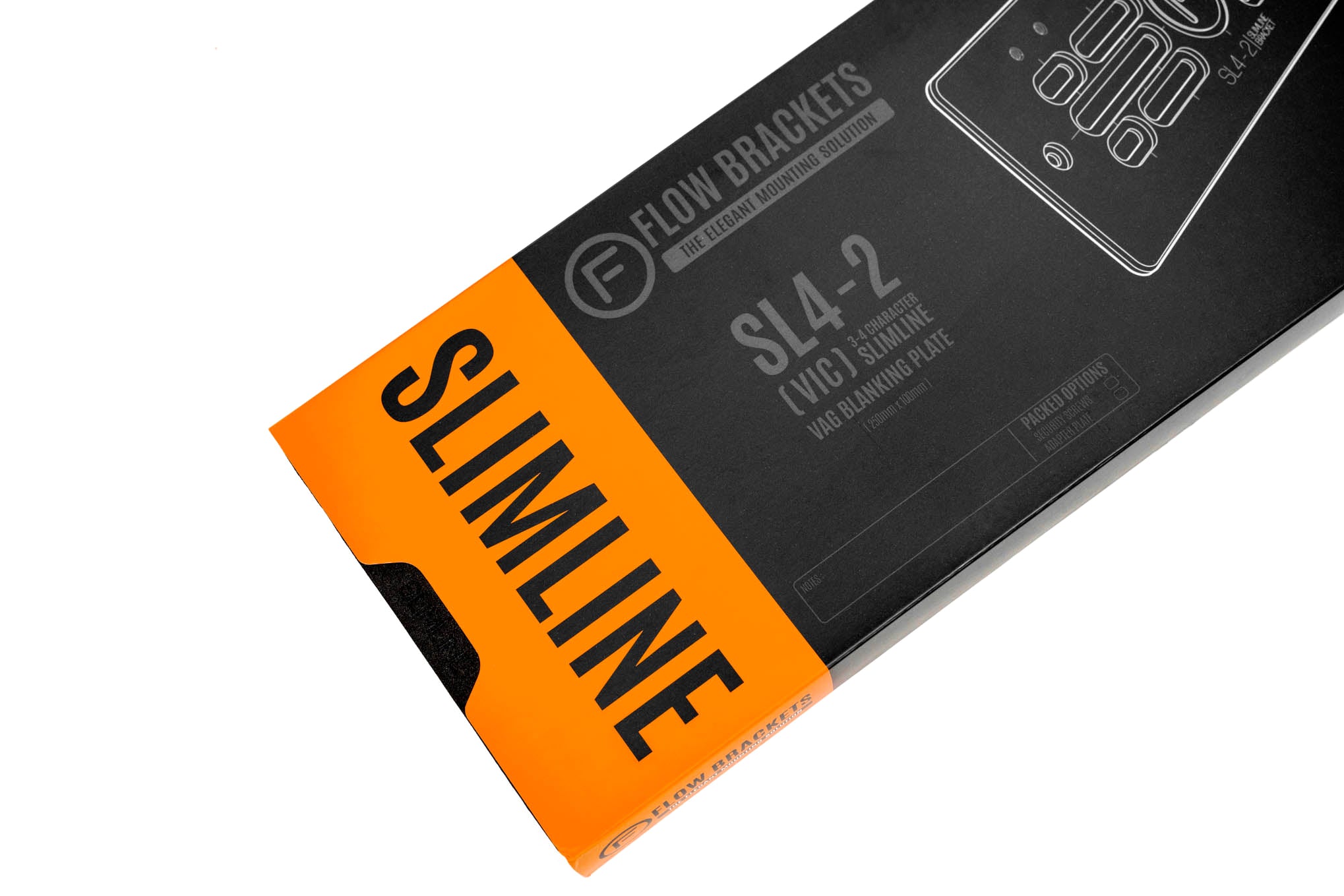 [VIC] Slimline 3-4 Character - Number Plate Bracket 250mm (h) x 100mm (w)