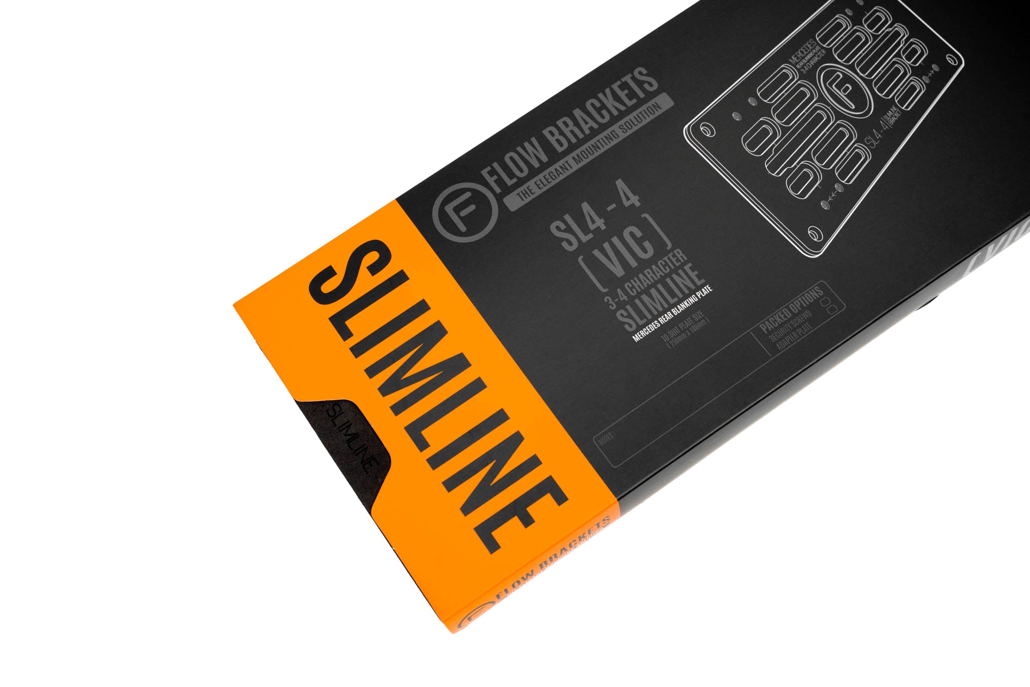 [VIC] Slimline 3-4 Character - Number Plate Bracket 250mm (h) x 100mm (w)