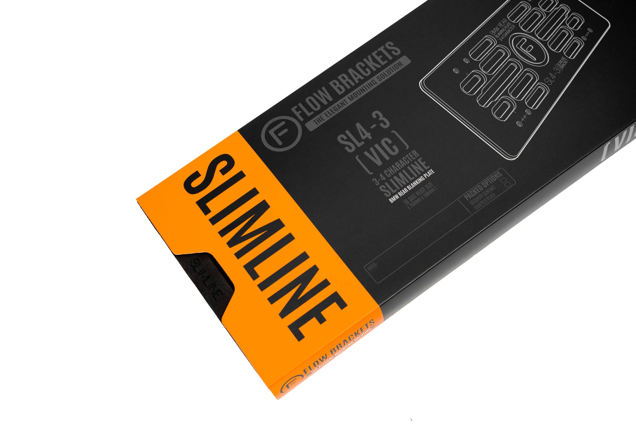 [VIC] Slimline 3-4 Character - Number Plate Bracket 250mm (h) x 100mm (w)