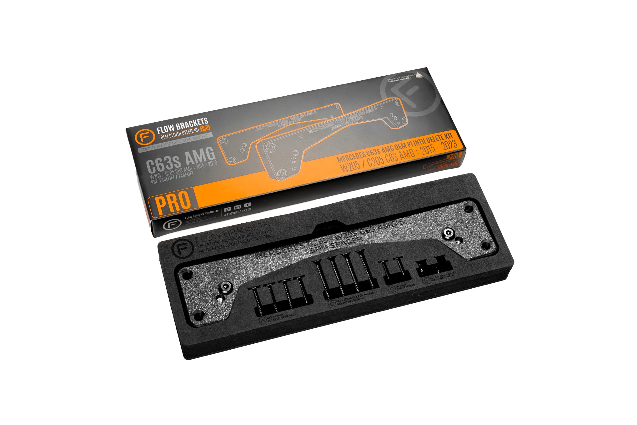 Mercedes C63s AMG W205 - OEM Plinth Delete Kit PRO (FRONT)