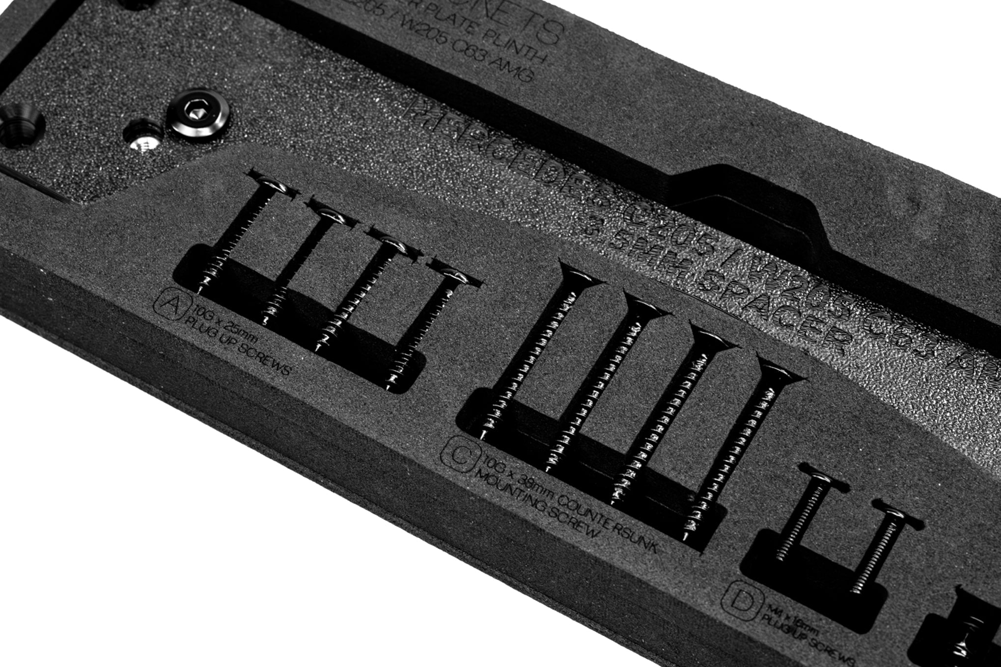 Mercedes C63s AMG W205 - OEM Plinth Delete Kit PRO (FRONT)