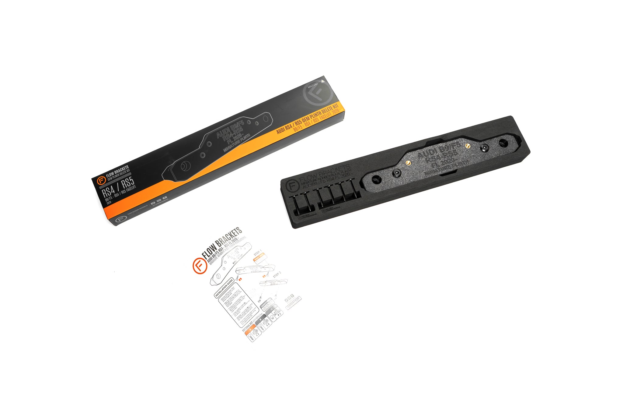 Audi B9.5/F5 RS4/RS5 Facelift 2020-24 - OEM Plinth Delete Kit (FRONT)