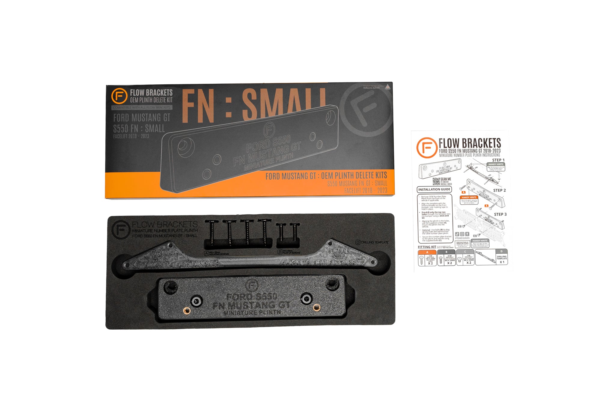 Ford S550 FN Mustang GT 2018-2023 - OEM Plinth Delete Kit (Front)