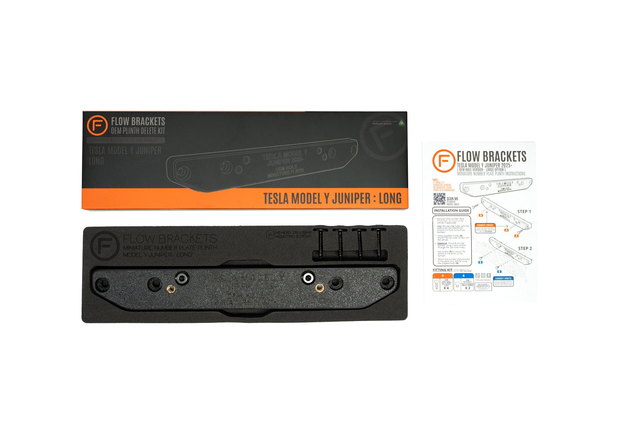 Tesla Model Y Juniper 2025-Current - OEM Plinth Delete Kit (Front)