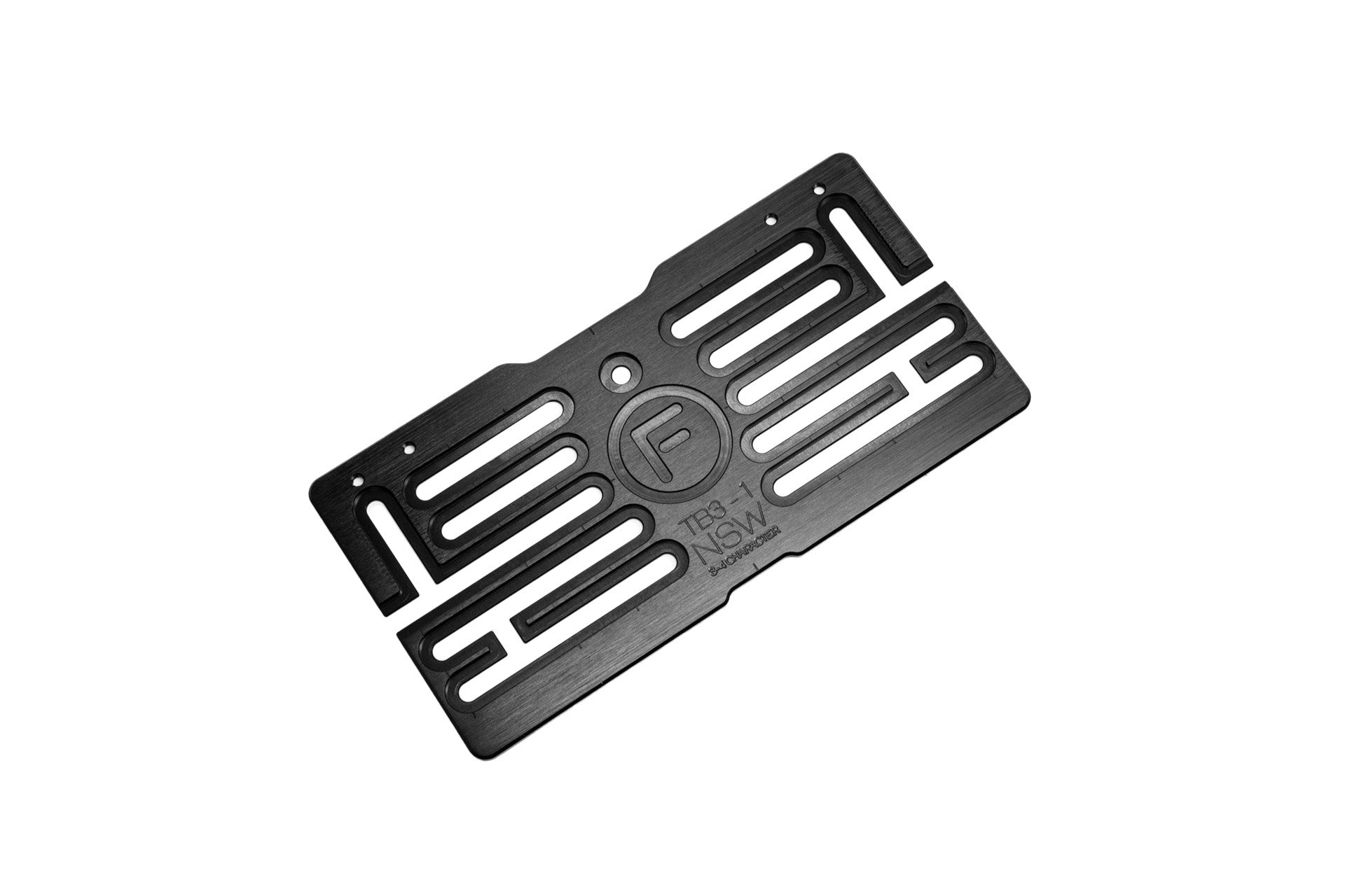 [NSW] 3 or 4 Character Traditional Black 254mm (w) x 134mm (h) - Number Plate Bracket