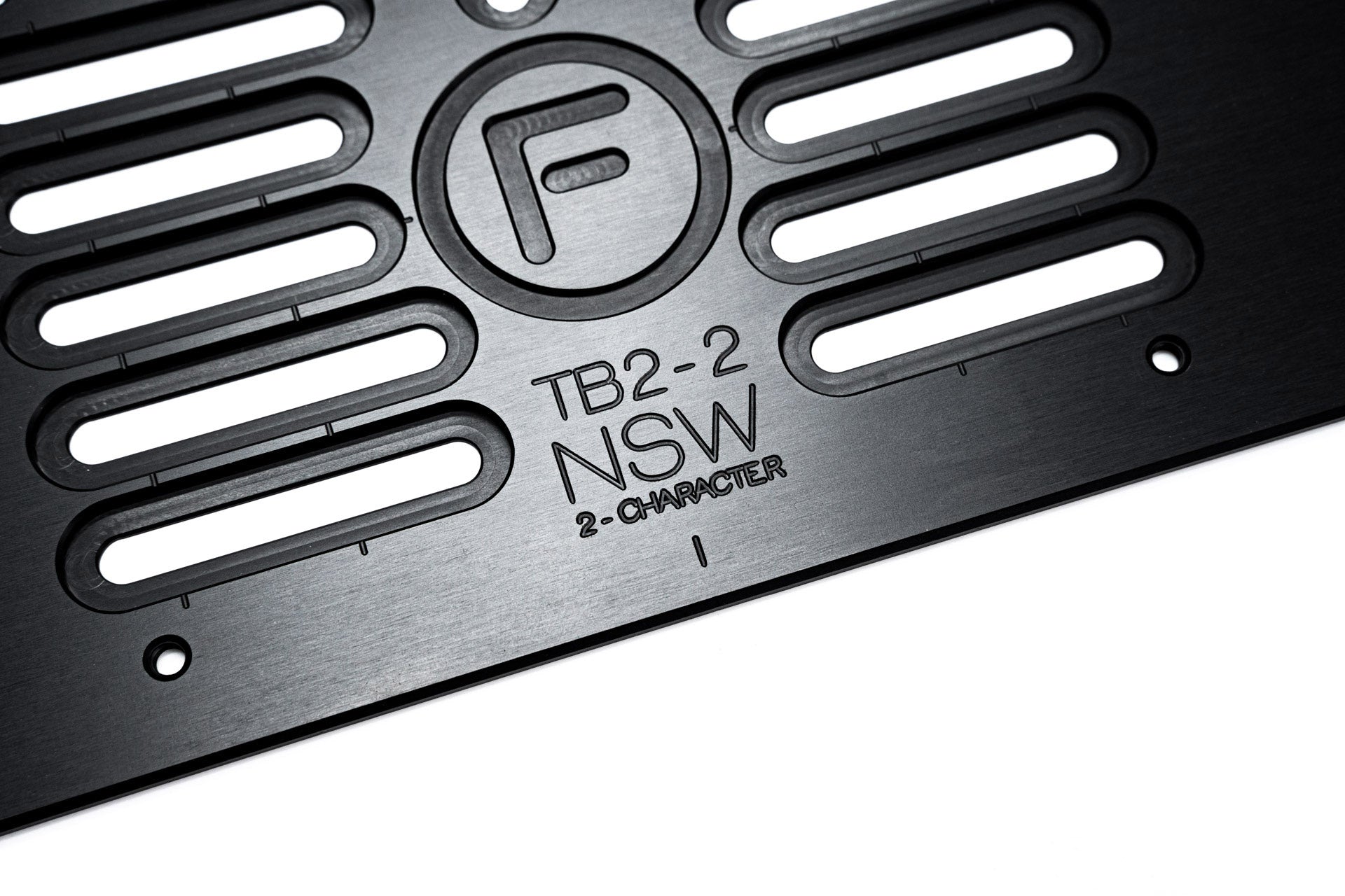 [NSW] 2 Character Traditional Black - Number Plate Bracket