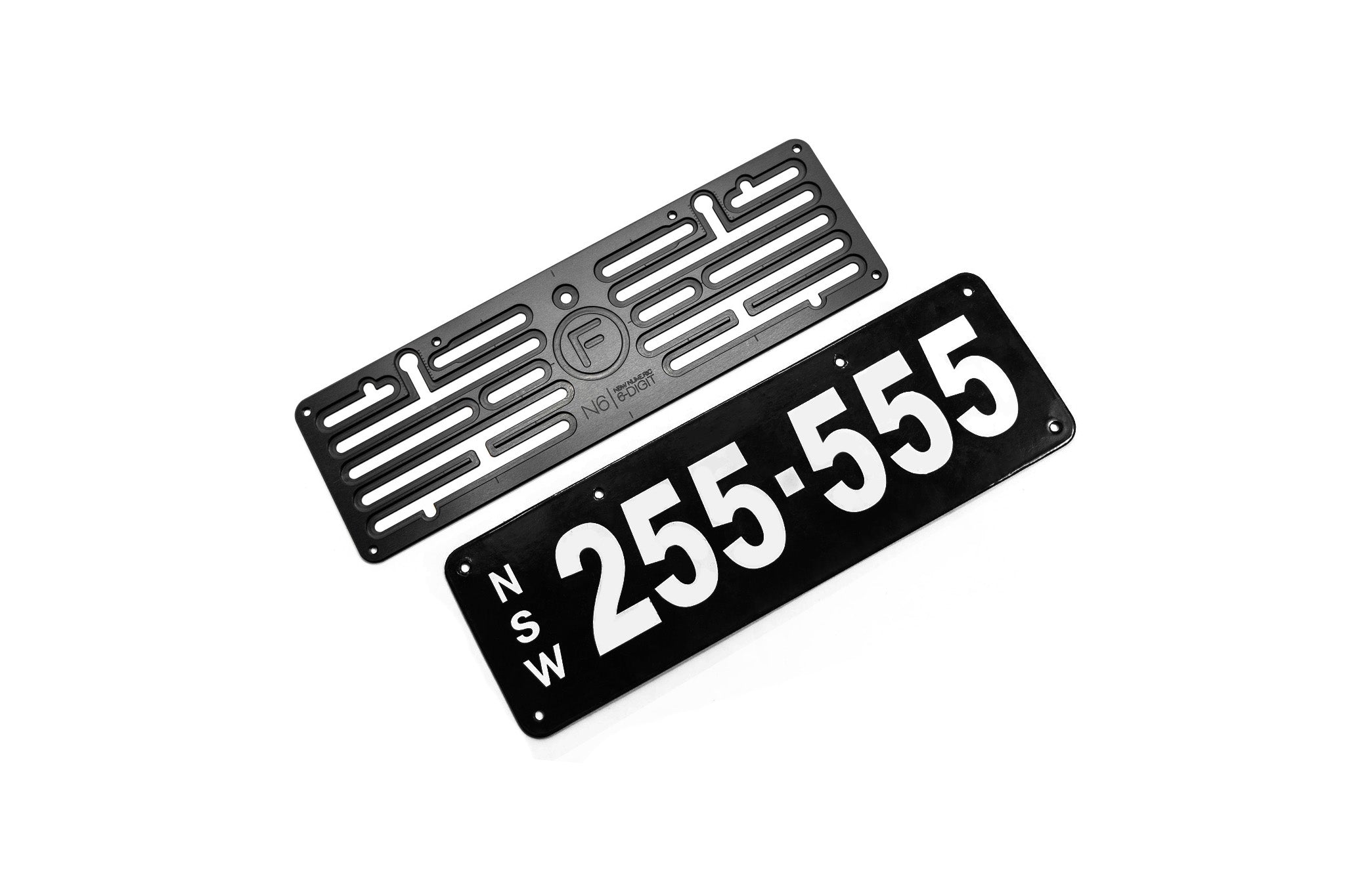 [NSW] 6 Digit Numeric Plates- 372mm (w) x 122mm (h) Number Plate Bracket