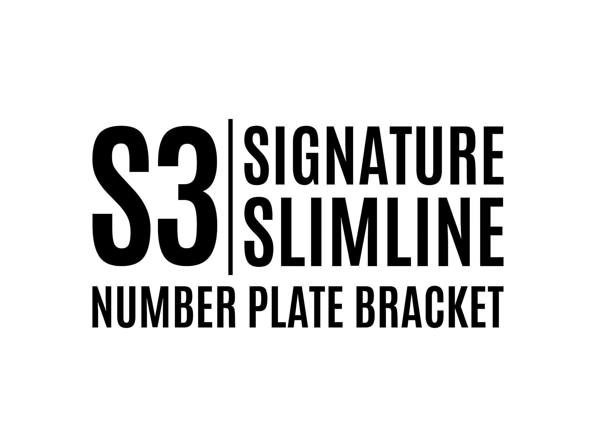 [VIC] S3 Slimline - Signature Number Plate Bracket - 255mm (w) x 105mm (h)