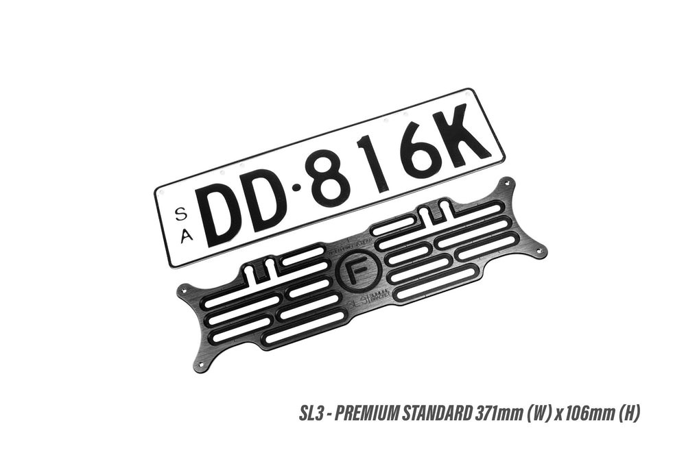 [SA] Slimline - 371mm (w) x 83mm/106mm (h) - Number Plate Bracket