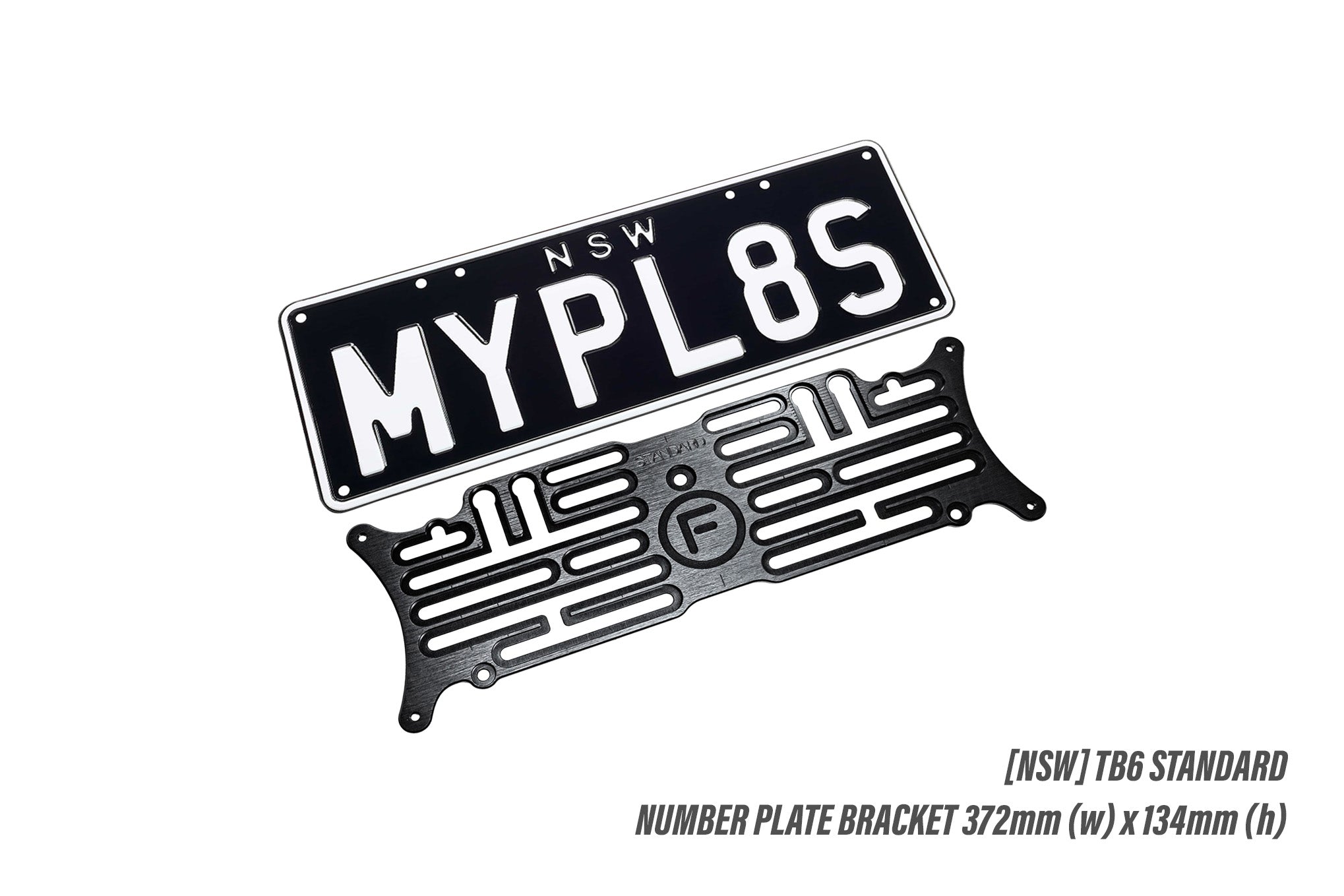 [NSW] TB6 Standard - Number Plate Bracket 372mm (w) x 134mm (h)