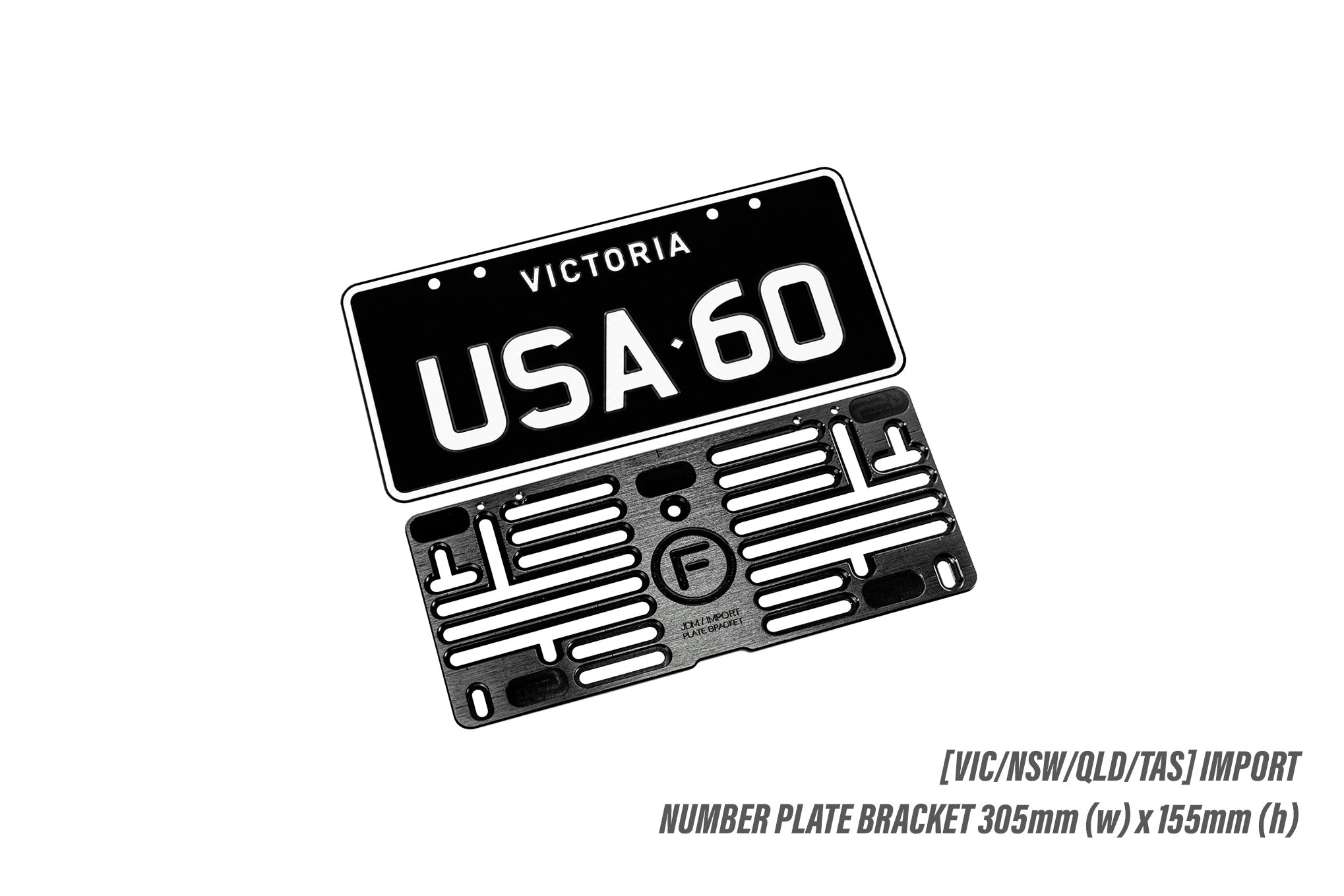 [VIC/NSW/QLD/TAS] Import Plate - Number Plate Bracket - 305mm (w) x 155m (h)