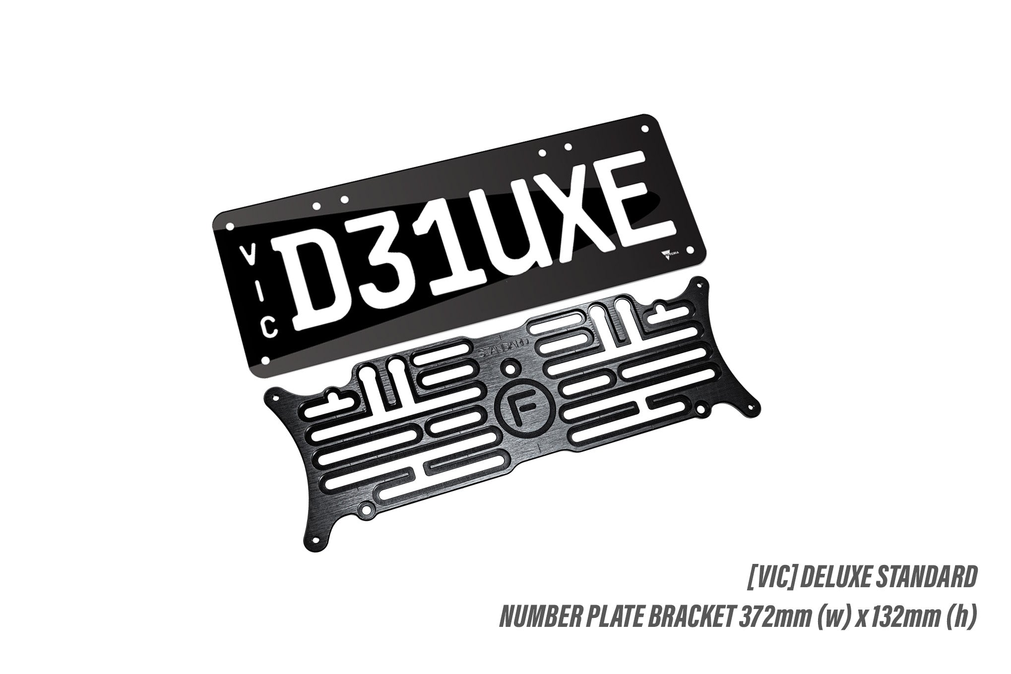 [VIC] Deluxe Standard - Number Plate Bracket 372mm (w) x 132 mm (h)