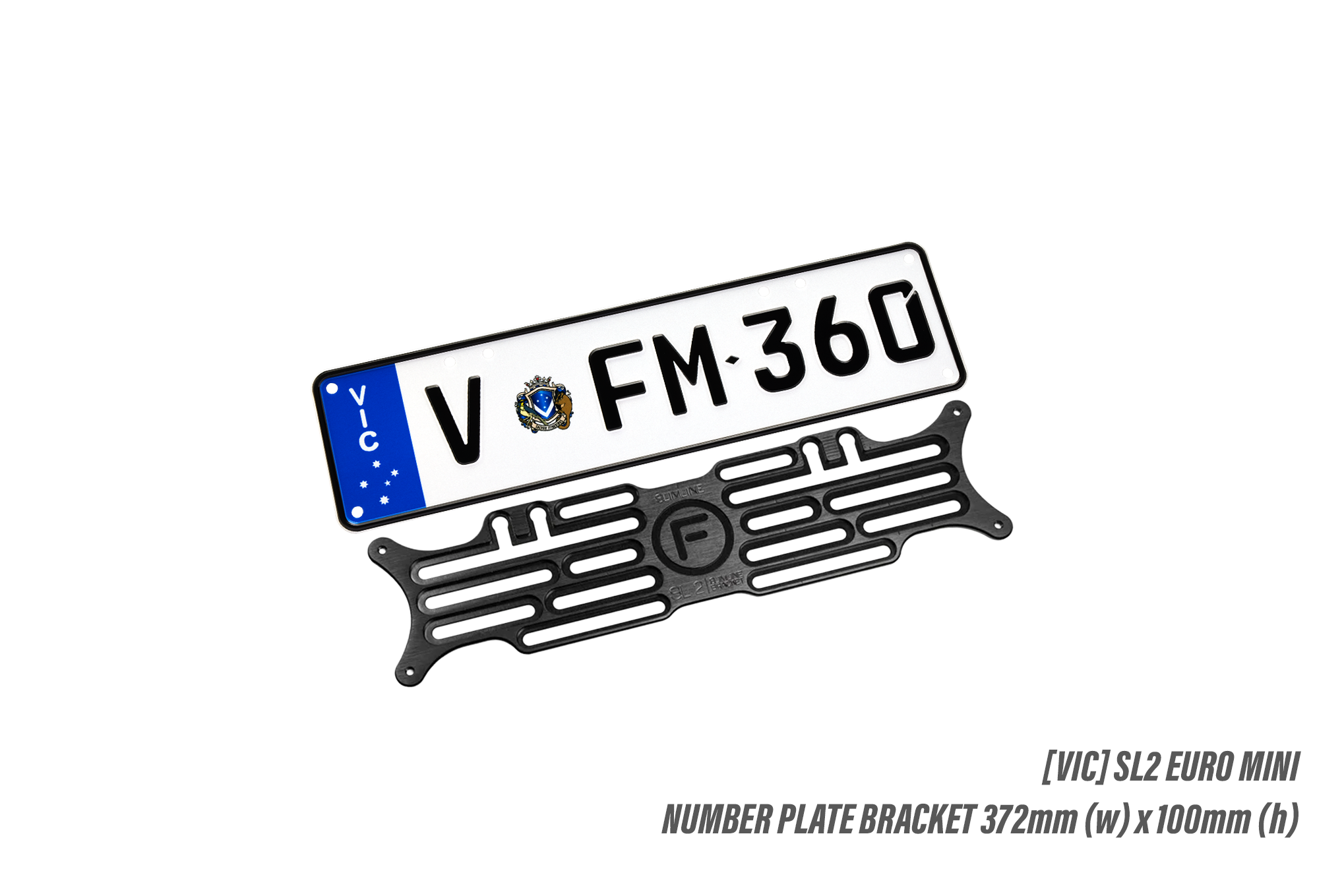 [VIC] Euro Mini SL2 - Number Plate Bracket 372mm (w) x 100mm (h)