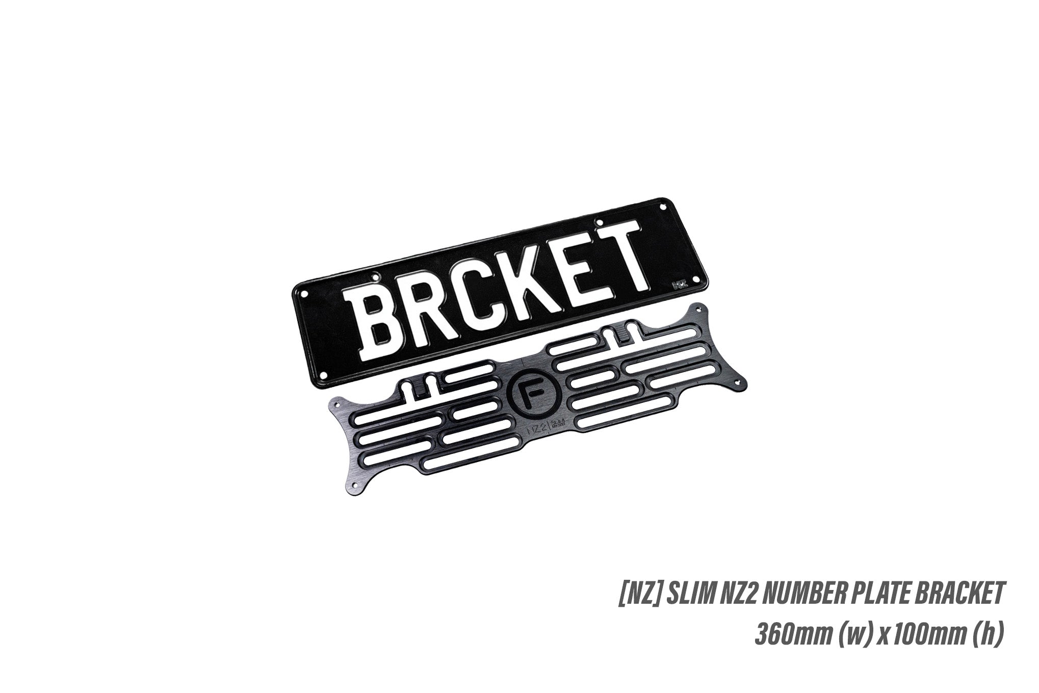 [NZ] Slim NZ2 - 360mm (w) x 100mm (h) - Number Plate Bracket