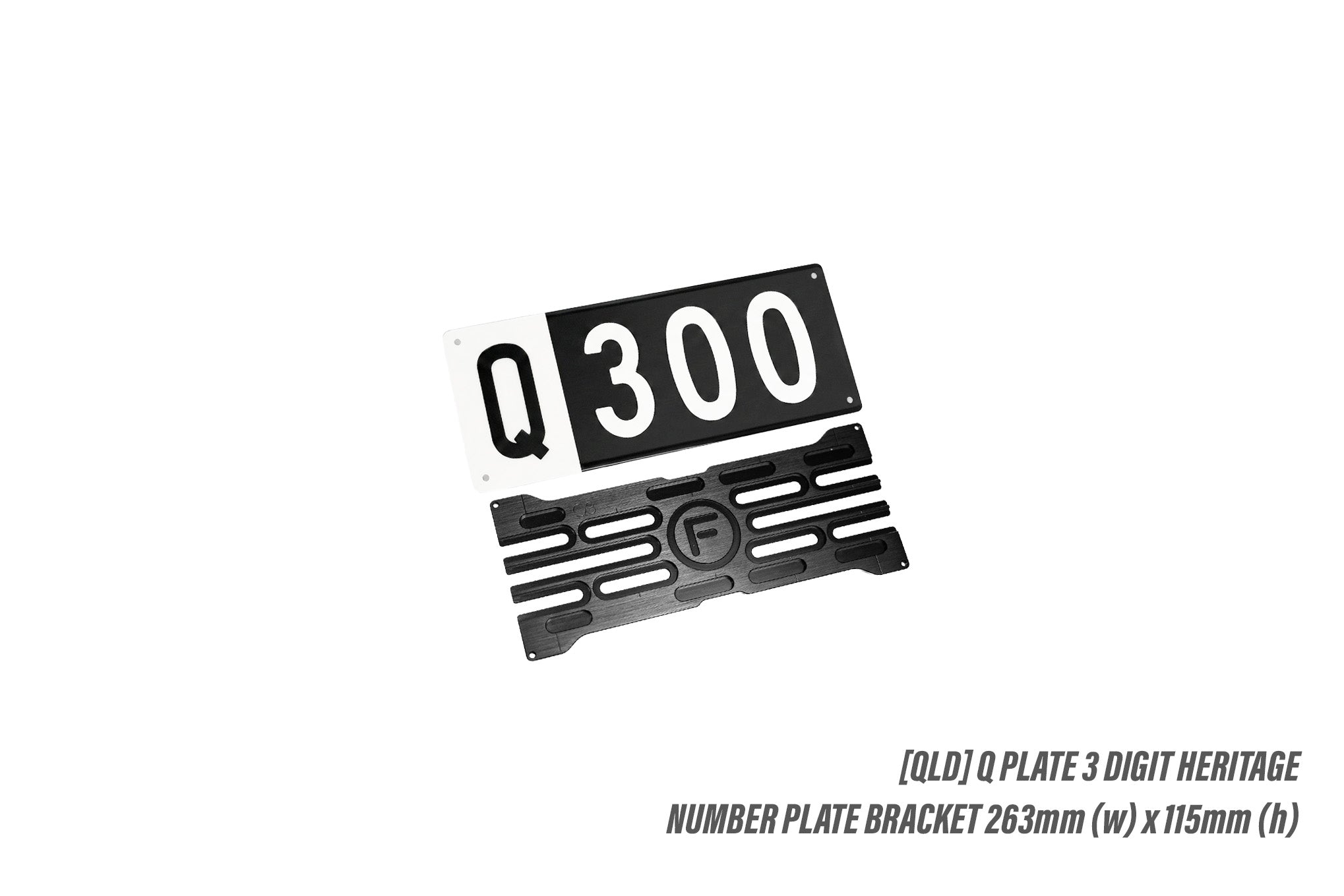 [QLD] Q PLATE 3 Digit Heritage - Number Plate Bracket