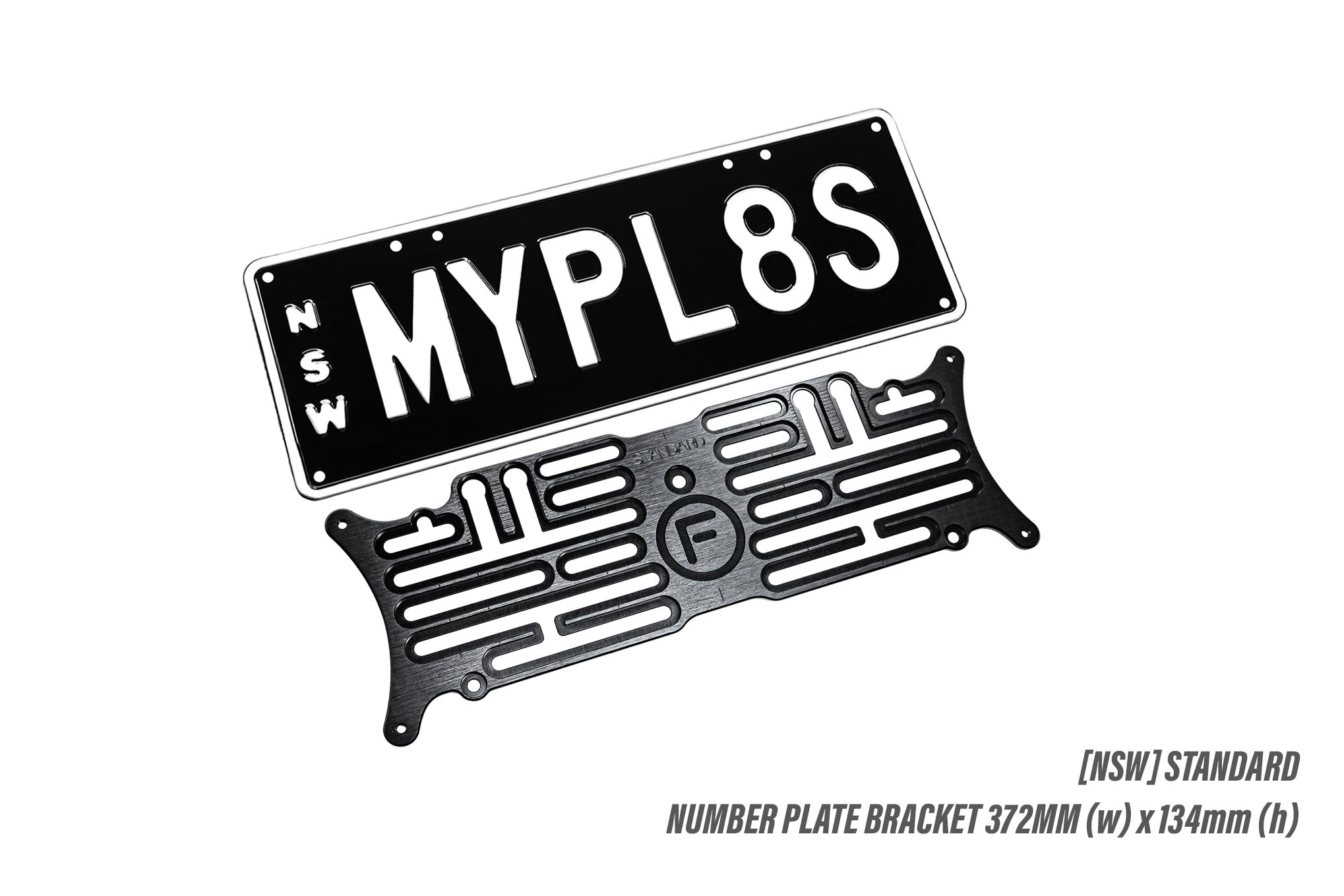 [NSW] Standard - Number Plate Bracket 372mm (w) x 134mm (h)